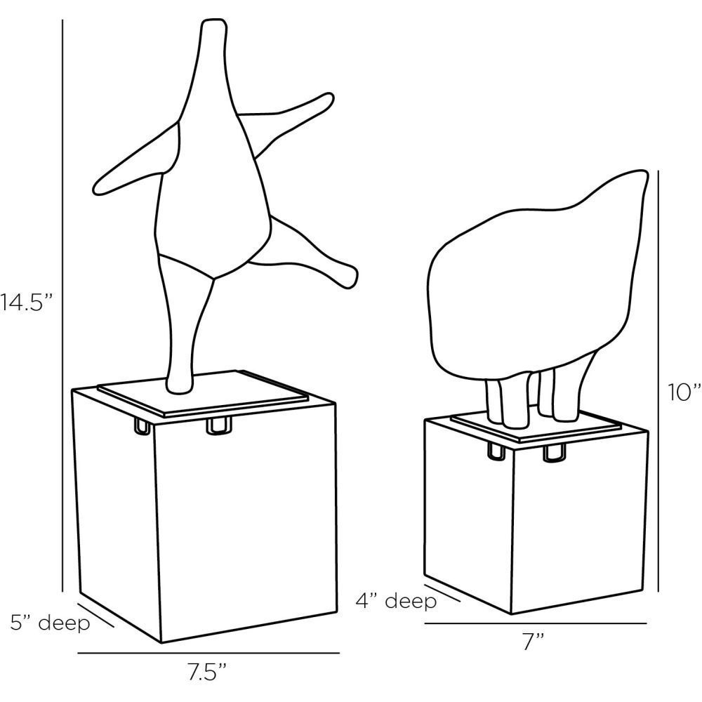 Brovina Black Sculptures, Set of 2