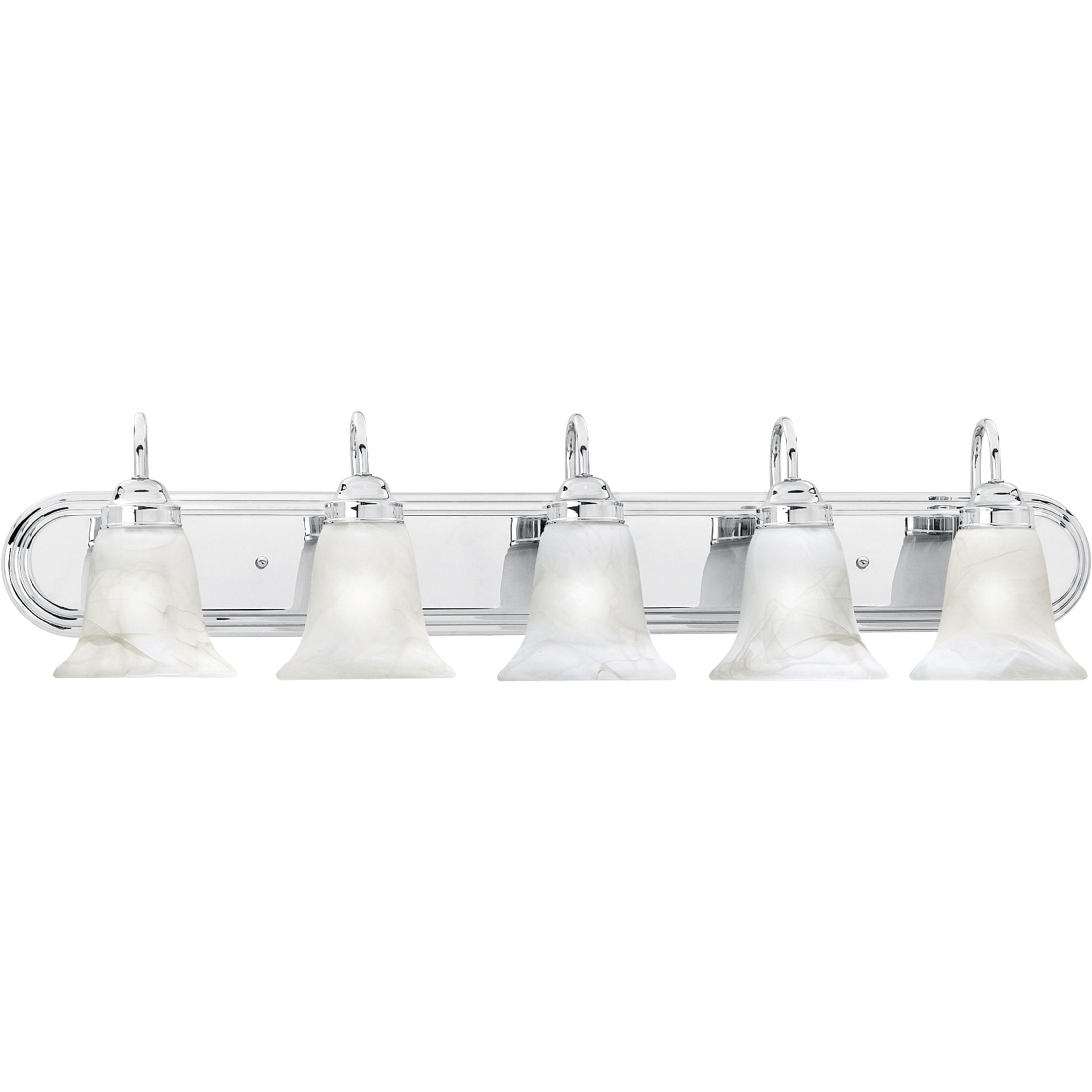 Homestead 5 Light 36 inch Chrome Vanity Light Wall Light