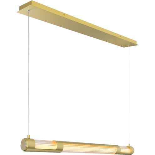 Neva LED 36 inch Satin Gold Chandelier Ceiling Light