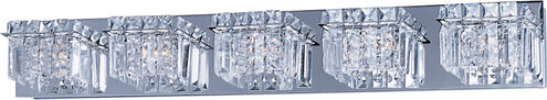 Milford 5 Light 34.25 inch Polished Chrome Bath Vanity Light Wall Light