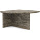 Ciro 27.56 X 27.56 inch Silver Travertine Coffee Table
