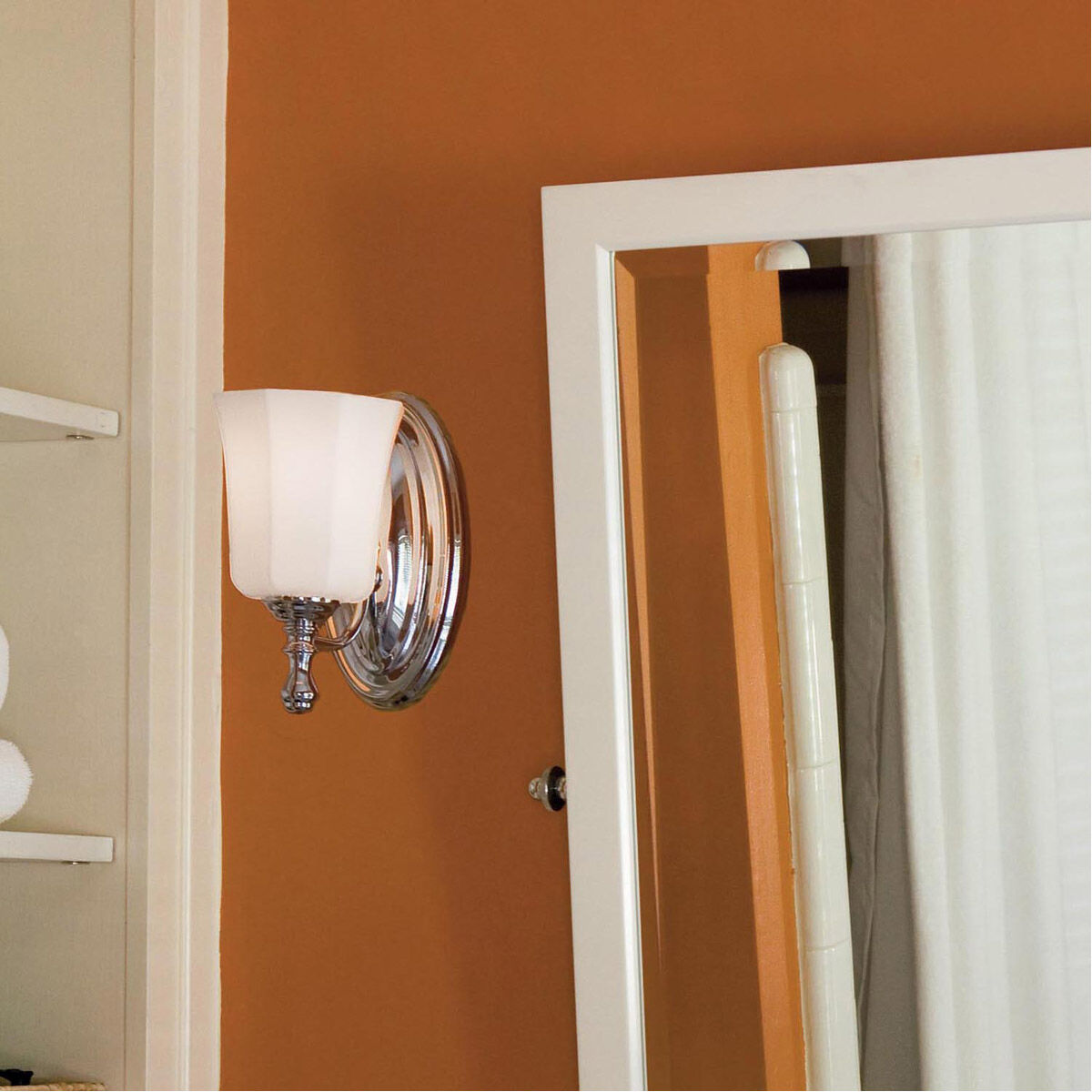Shelly 1 Light 7.5 inch Chrome Vanity Light Wall Light