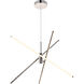 Sonya 3 Light 44 inch Polished Nickel Pendant Ceiling Light