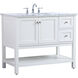 Metropolis 42 X 22 X 34 inch White Vanity Sink Set