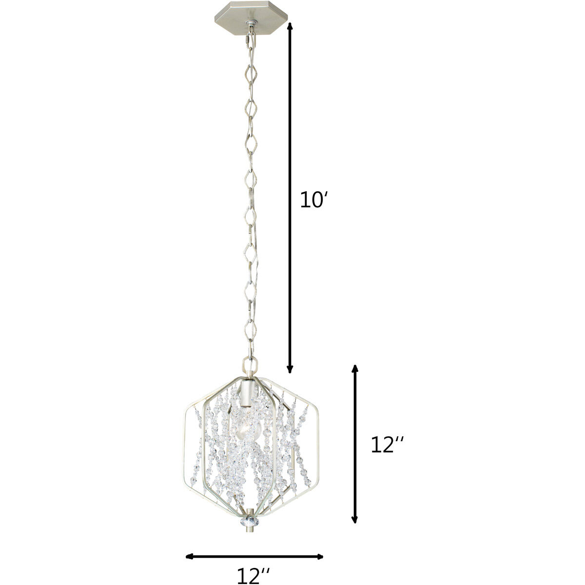 Chelsea 1 Light 12 inch Silverado Mini Pendant Ceiling Light