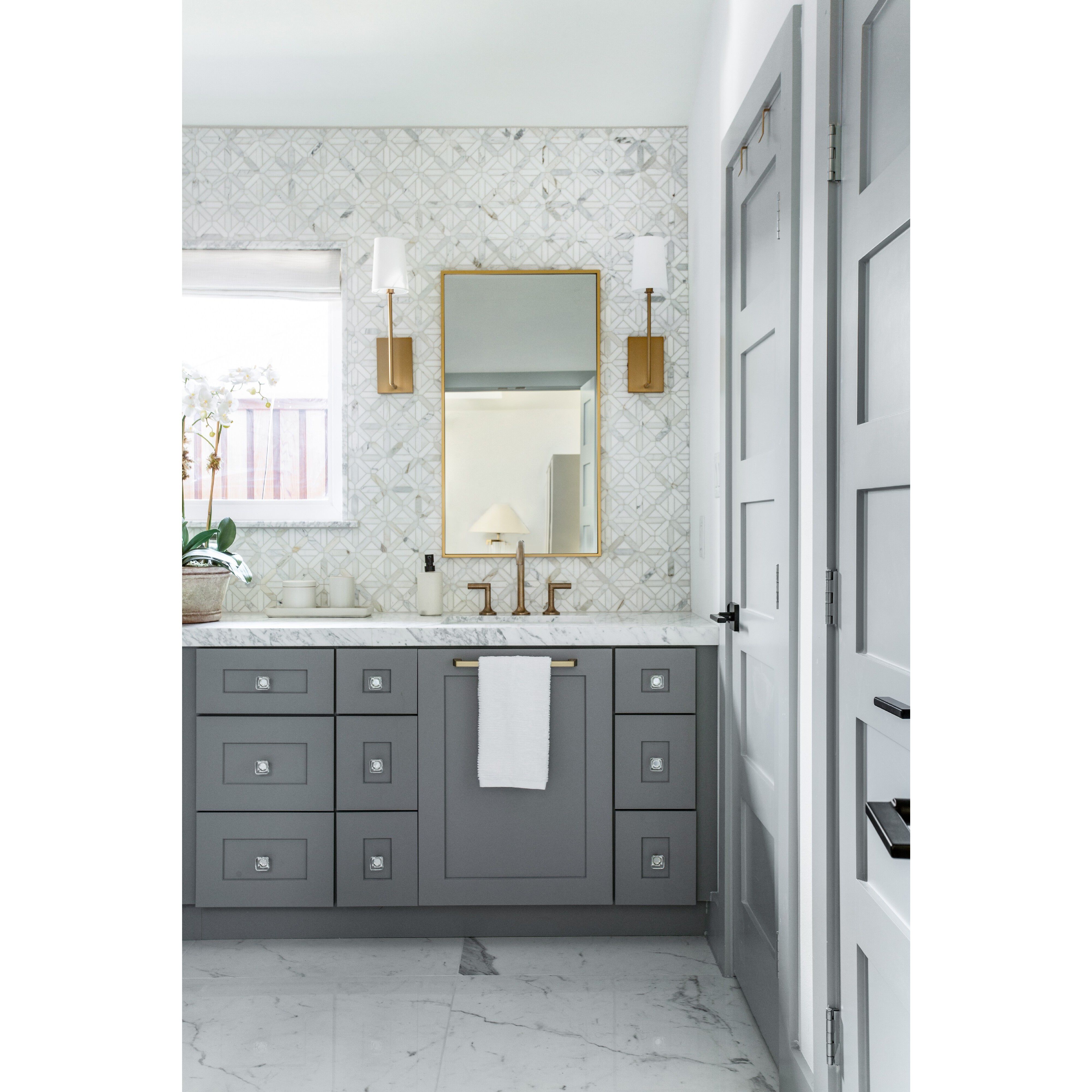 Lena Bath Sconce Wall Light in Vibrant Gold