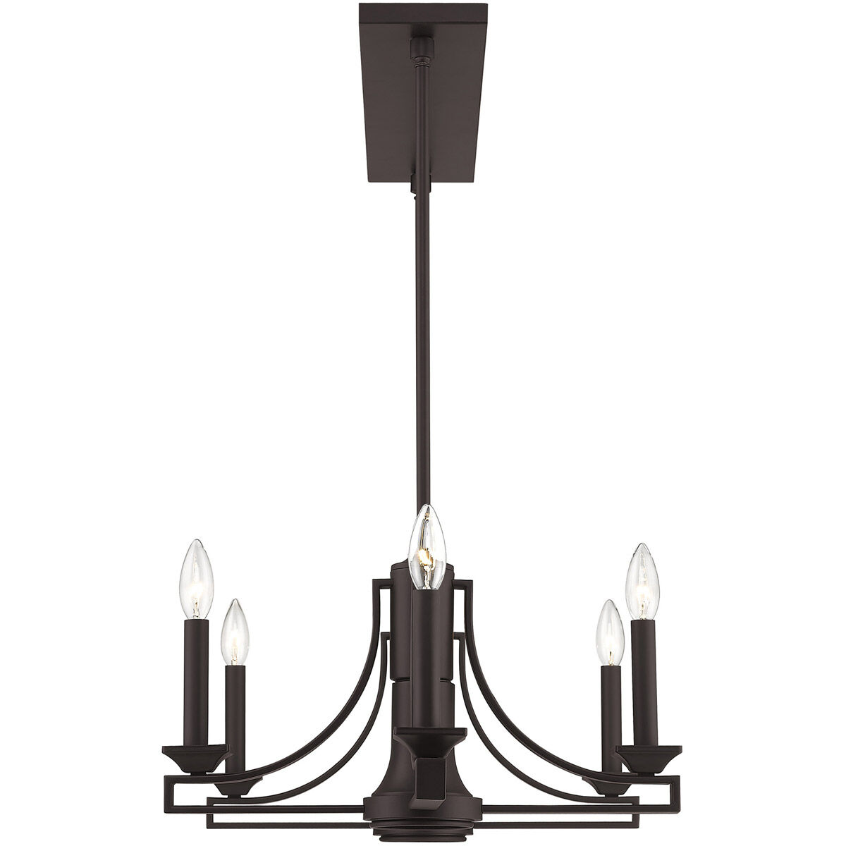 Trumbull 9 Light 36 inch Bronze Linear Chandelier Ceiling Light