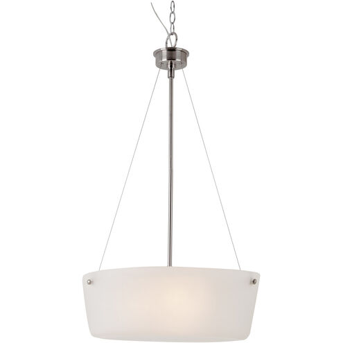 Fusion 3 Light 20 inch Brushed Nickel Pendant Ceiling Light