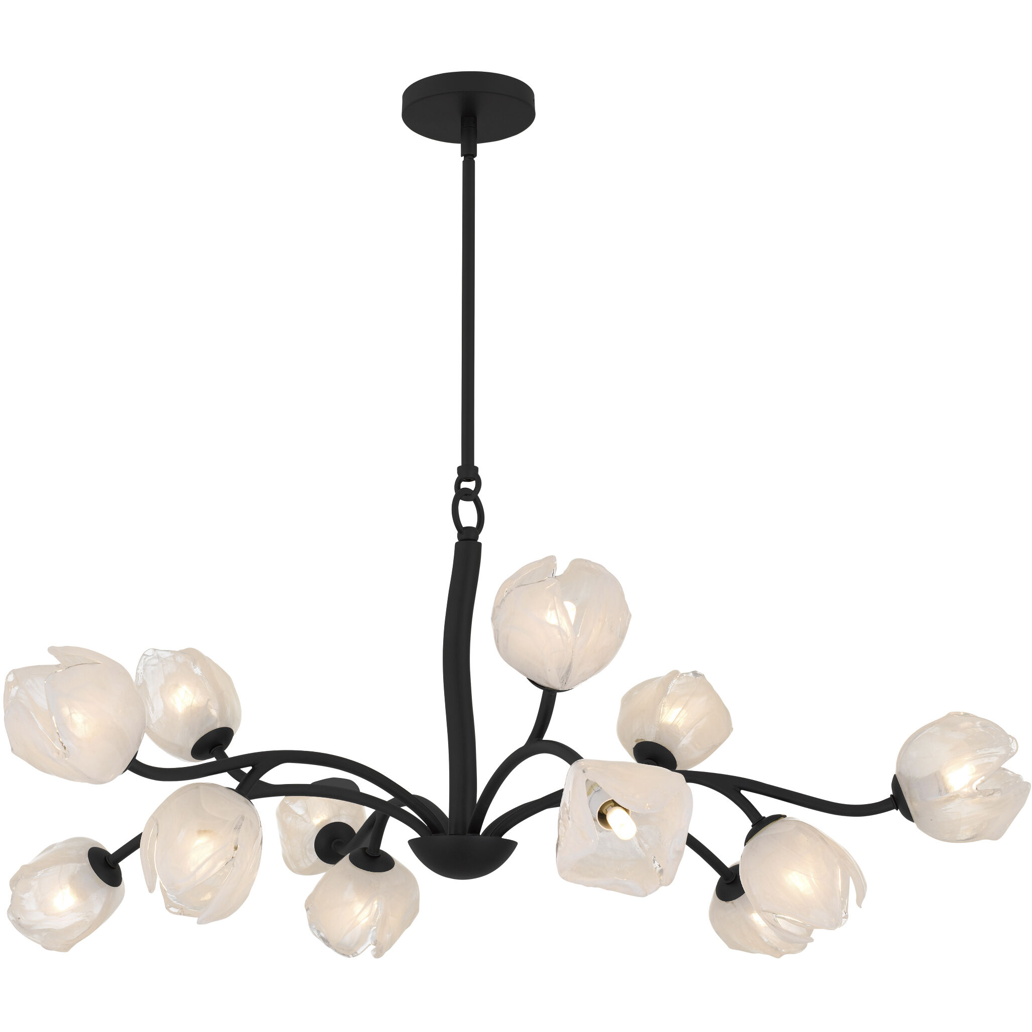 Walker 12 Light 40 inch Matte Black Chandelier Ceiling Light