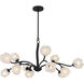 Walker 12 Light 40 inch Matte Black Chandelier Ceiling Light