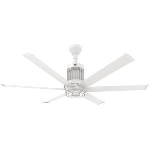 i6 60 inch Matte White Indoor Ceiling Fan in Standard, 6 in, Standard Mount