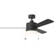 Syrus 52 52 inch Midnight Black Ceiling Fan