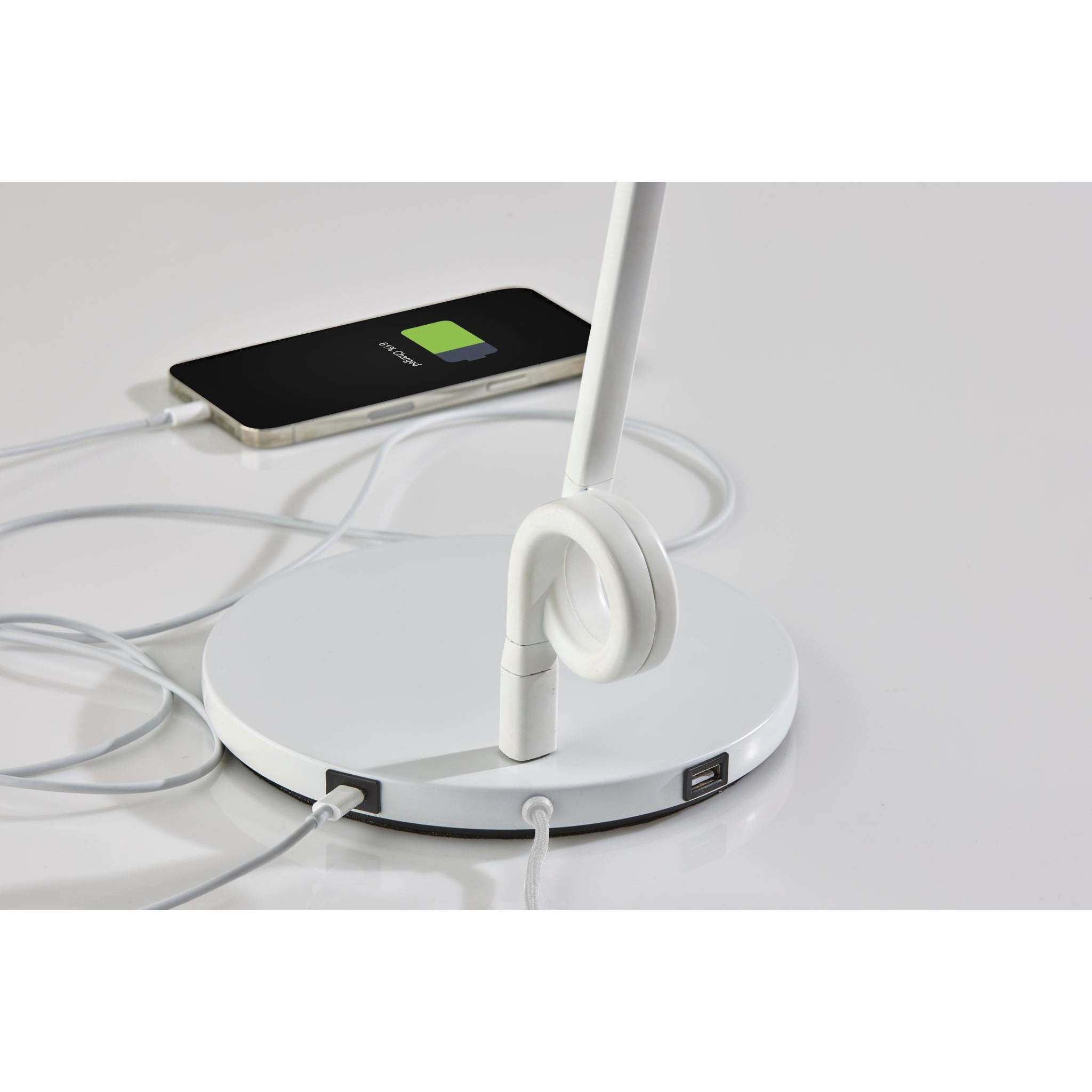 Knot 20.5 inch 10.00 watt White Desk Lamp Portable Light