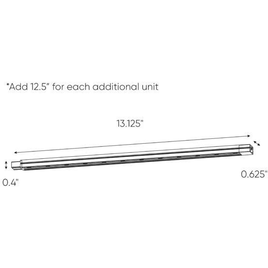 Swivled LED 1.13 inch White Linear Ceiling Light in 3000K, Indoor