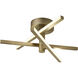 Knoll LED 18.5 inch Light Antique Brass Semi Flush Mount Ceiling Light