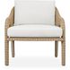 Kavali Natural Honey and Oyster White Outdoor Lounge Chair