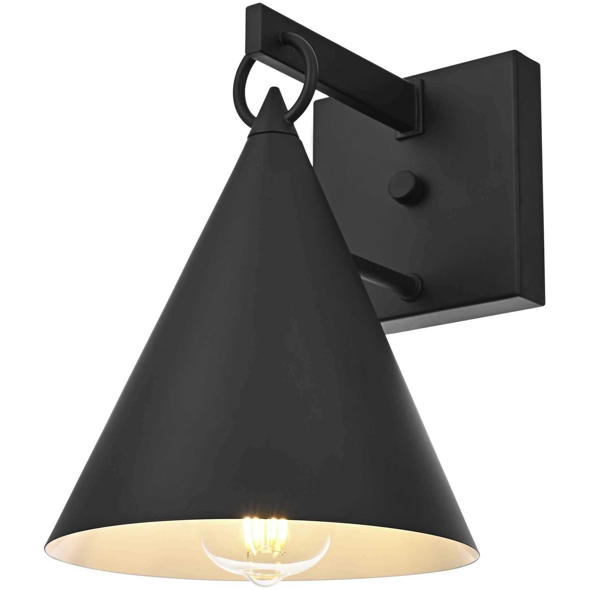 Hendrix 1 Light 11 inch Black Outdoor Wall Sconce