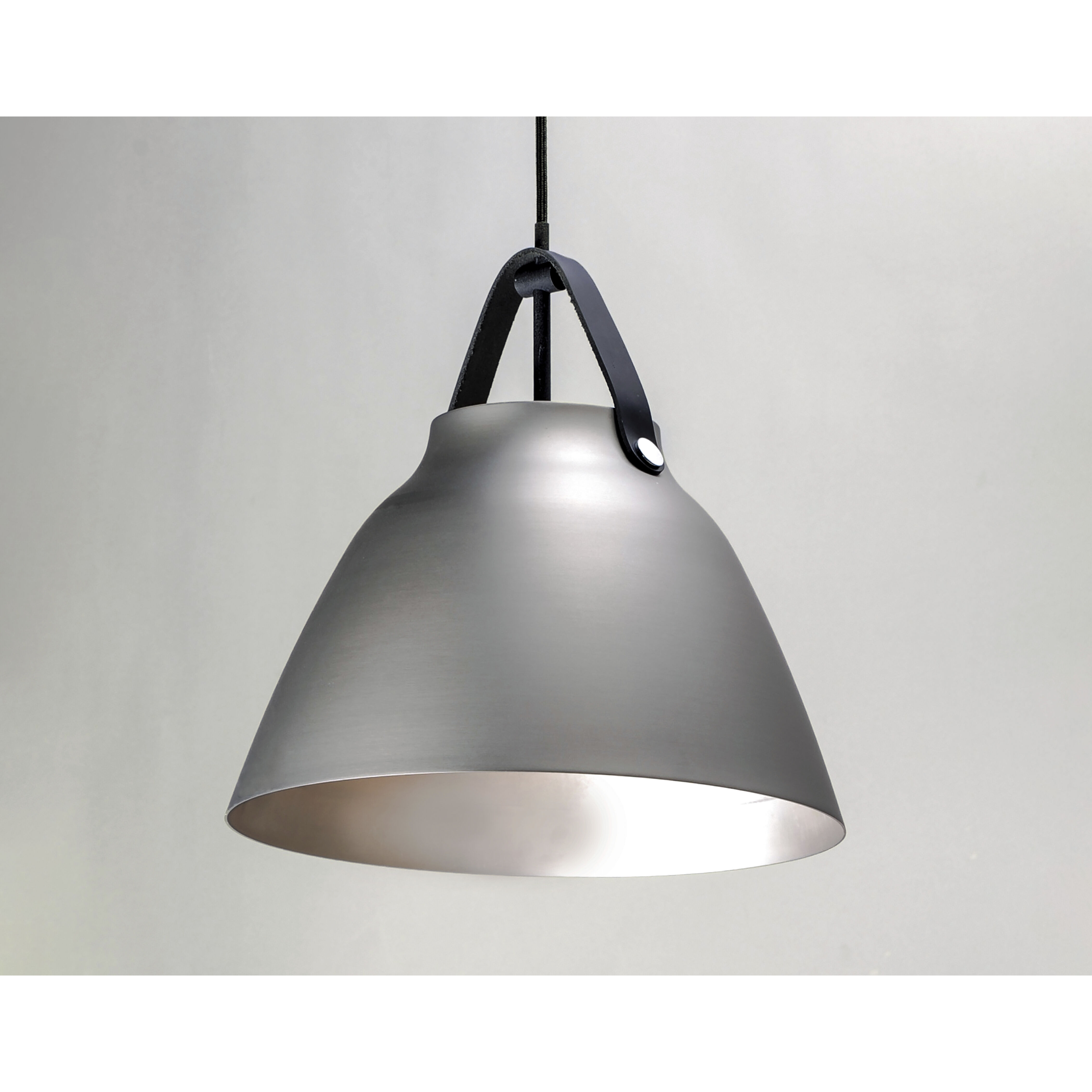 Nordic 1 Light 19 inch Black/Brushed Platinum Single Pendant Ceiling Light in Black and Brushed Patinum