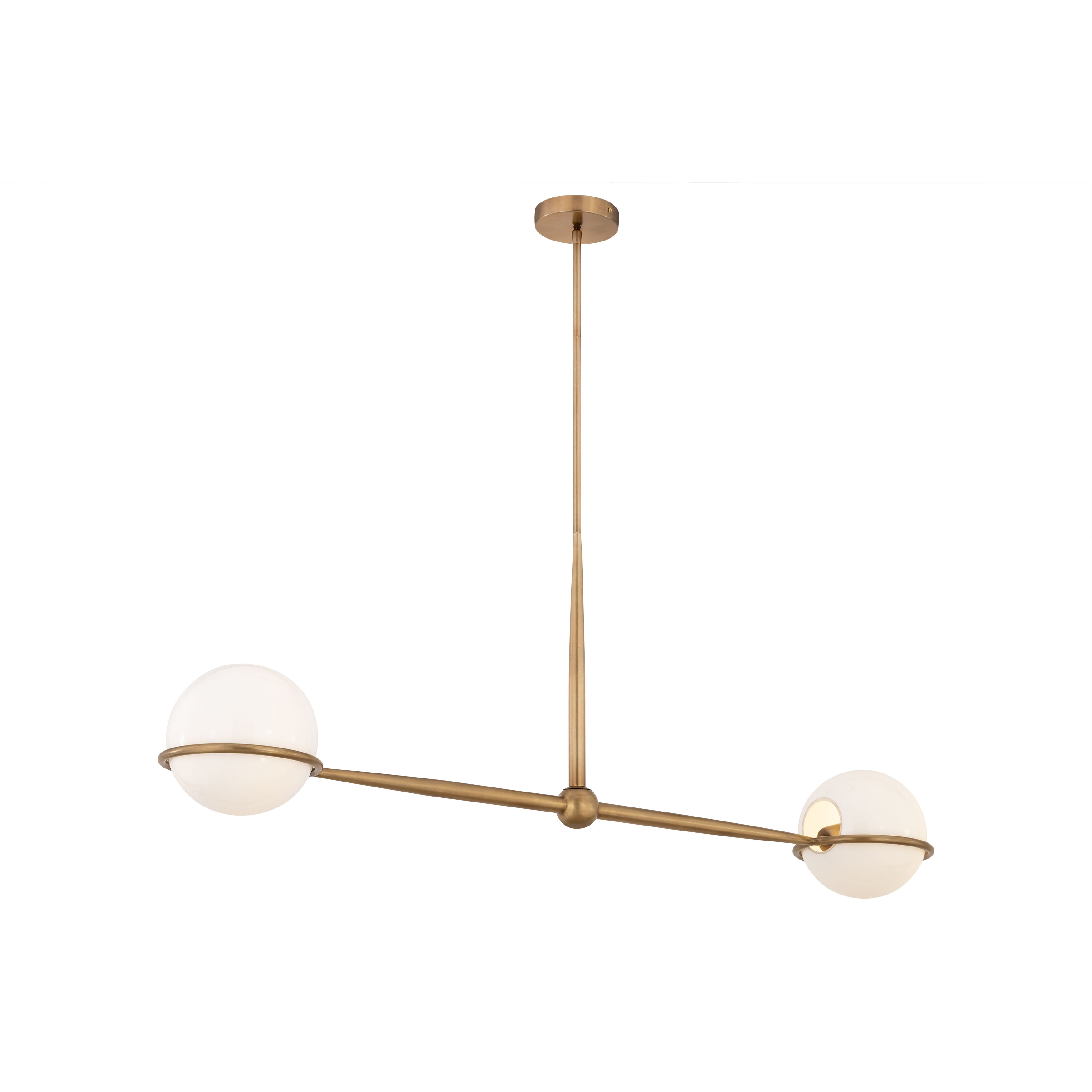 Orstyn 2 Light 52 inch Legacy Brass Linear Chandelier Ceiling Light