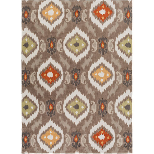 Mamba 132 X 96 inch Dark Brown/Khaki/Burnt Orange/Taupe/Light Gray Rugs, Polyester