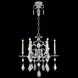 Encased Gems 6 Light 29 inch Silver Chandelier Ceiling Light in Multi-Colored Crystal