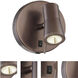 Cyprus 2 6 inch 3.00 watt Bronze Headboard Light Wall Light