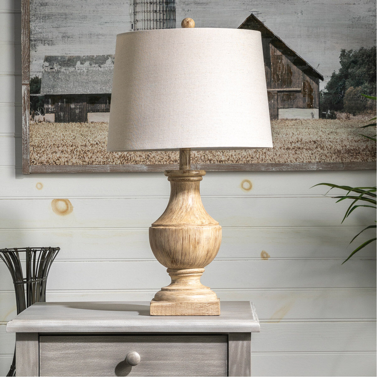 Amelia 26.5 inch 100 watt Brown Table Lamp Portable Light
