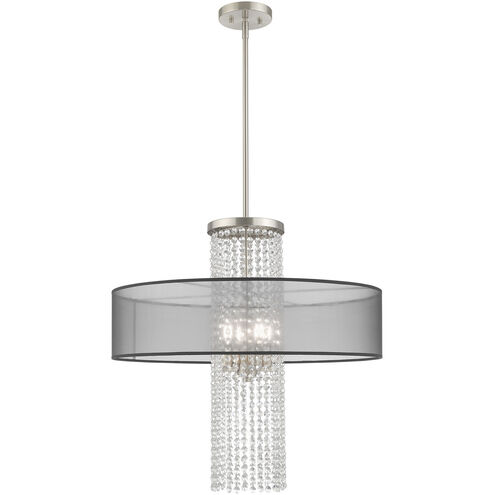 Bella Vista 4 Light 24 inch Brushed Nickel Pendant Chandelier Ceiling Light