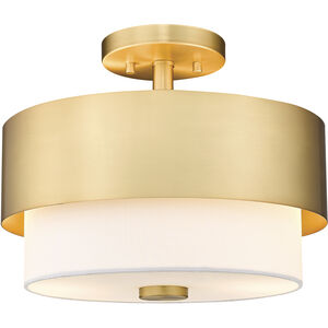 Counterpoint 2 Light 13 inch Modern Gold Semi Flush Mount Ceiling Light