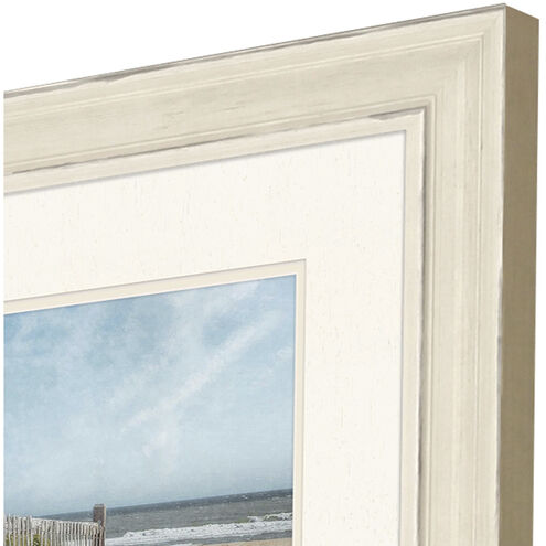 Waterside Blue and Green and Neutral and White Framed Art