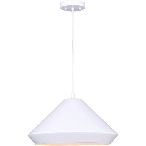Byck 1 Light 16 inch Matte White Pendant Ceiling Light