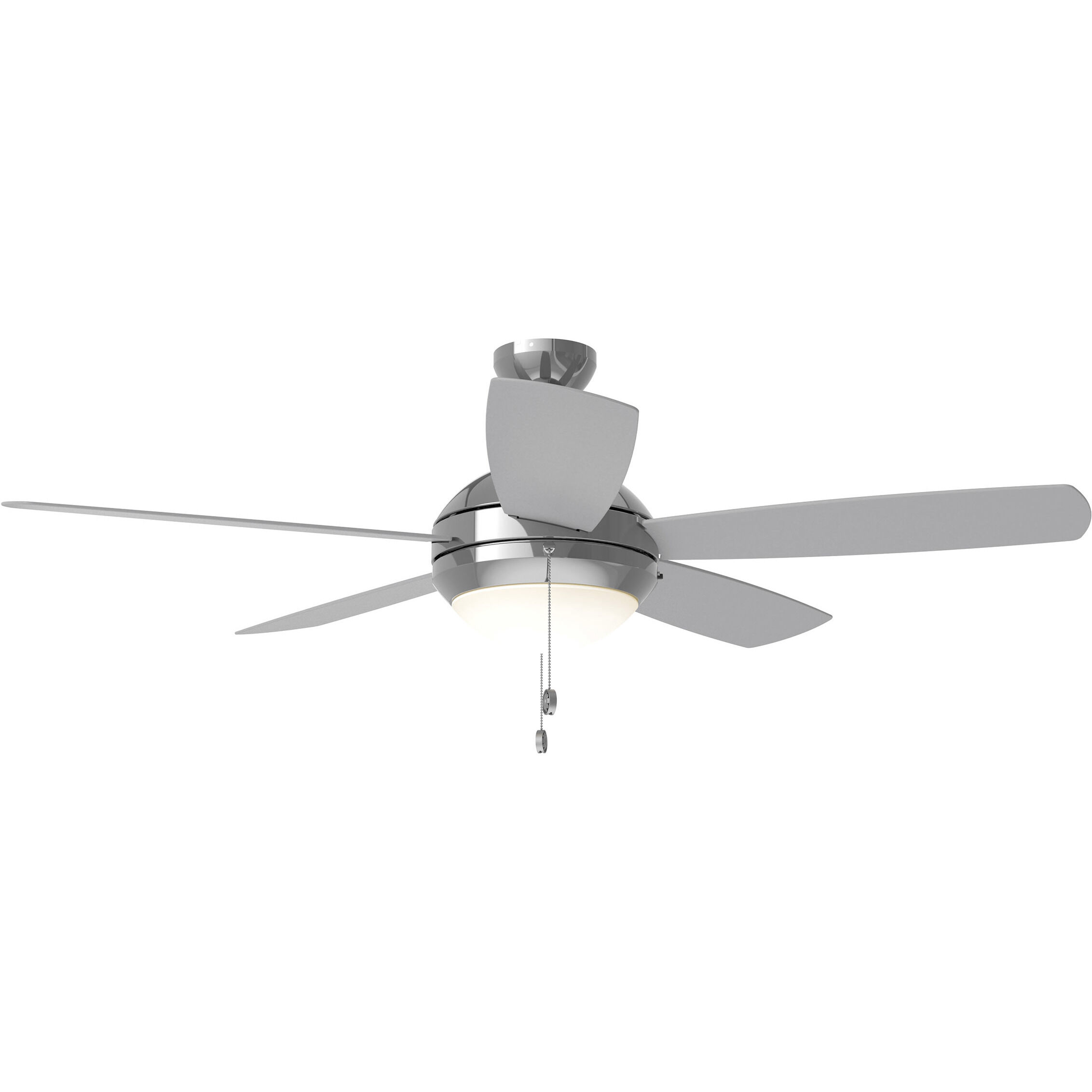 Discus Classic 52 52 inch Polished Nickel with Silver Blades Ceiling Fan