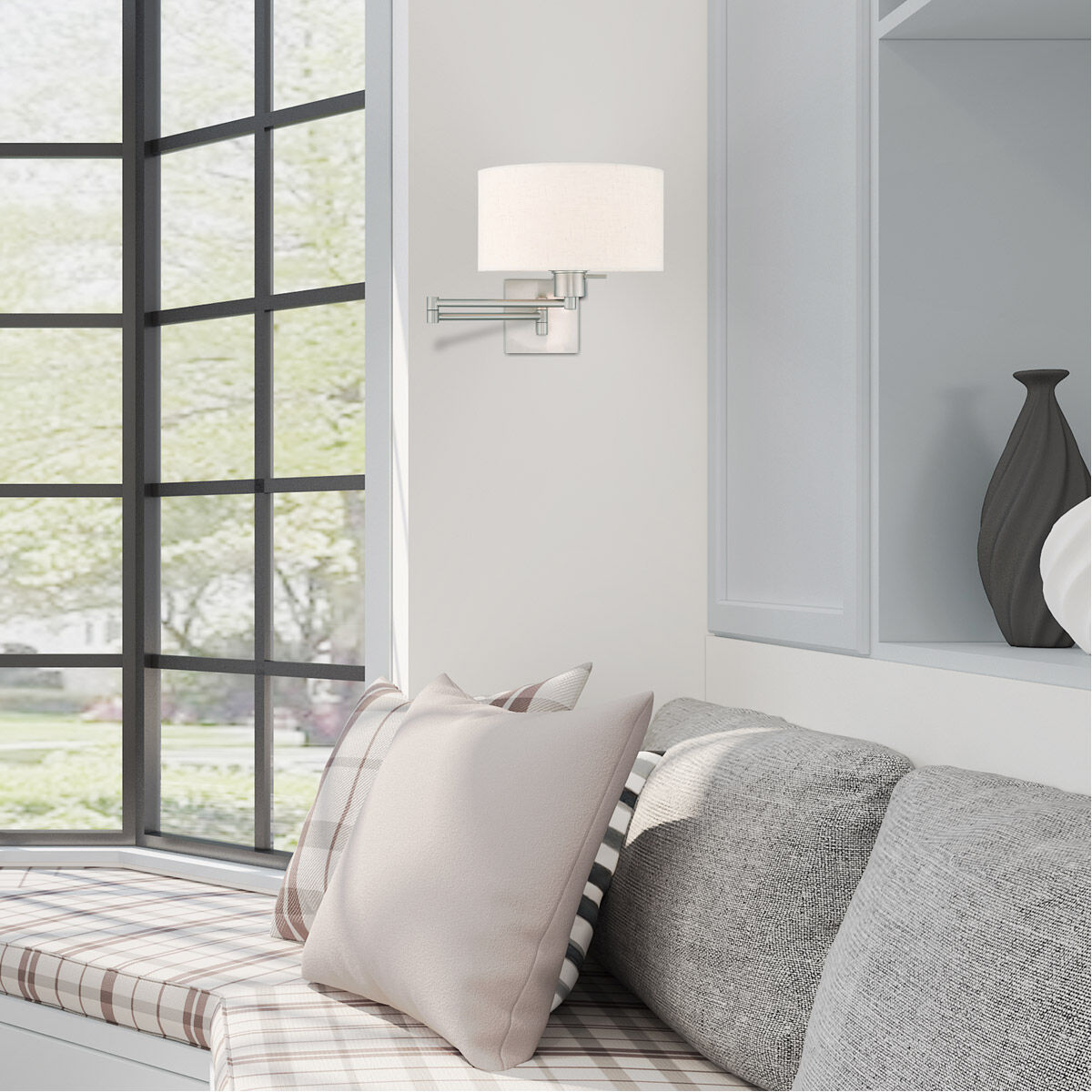 Allison 24 inch 100.00 watt Brushed Nickel Swing Arm Wall Lamp Wall Light