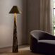 Chanell 60.5 inch 150 watt Faux Calacatta Viola and Antique Brass Floor Lamp Portable Light