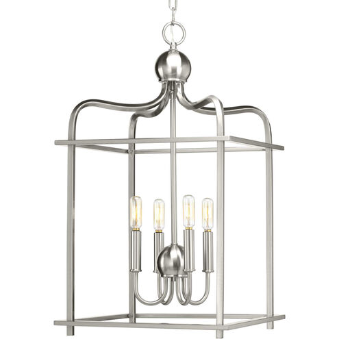 Stokley 4 Light 15 inch Brushed Nickel Pendant Ceiling Light, Design Series