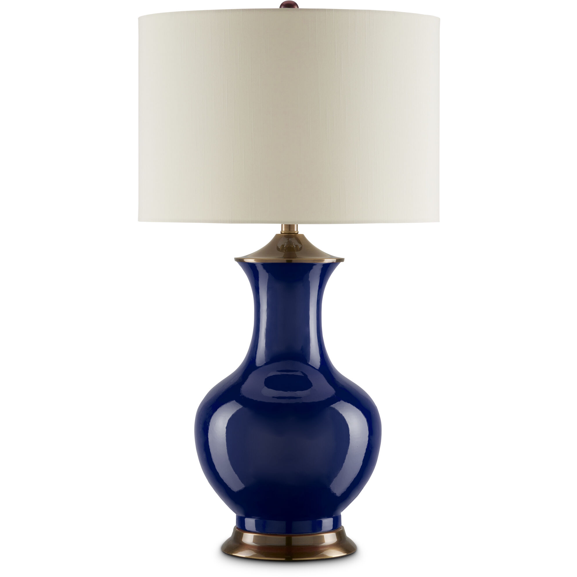 Lilou 31 inch 150 watt Blue and Antique Brass Table Lamp Portable Light