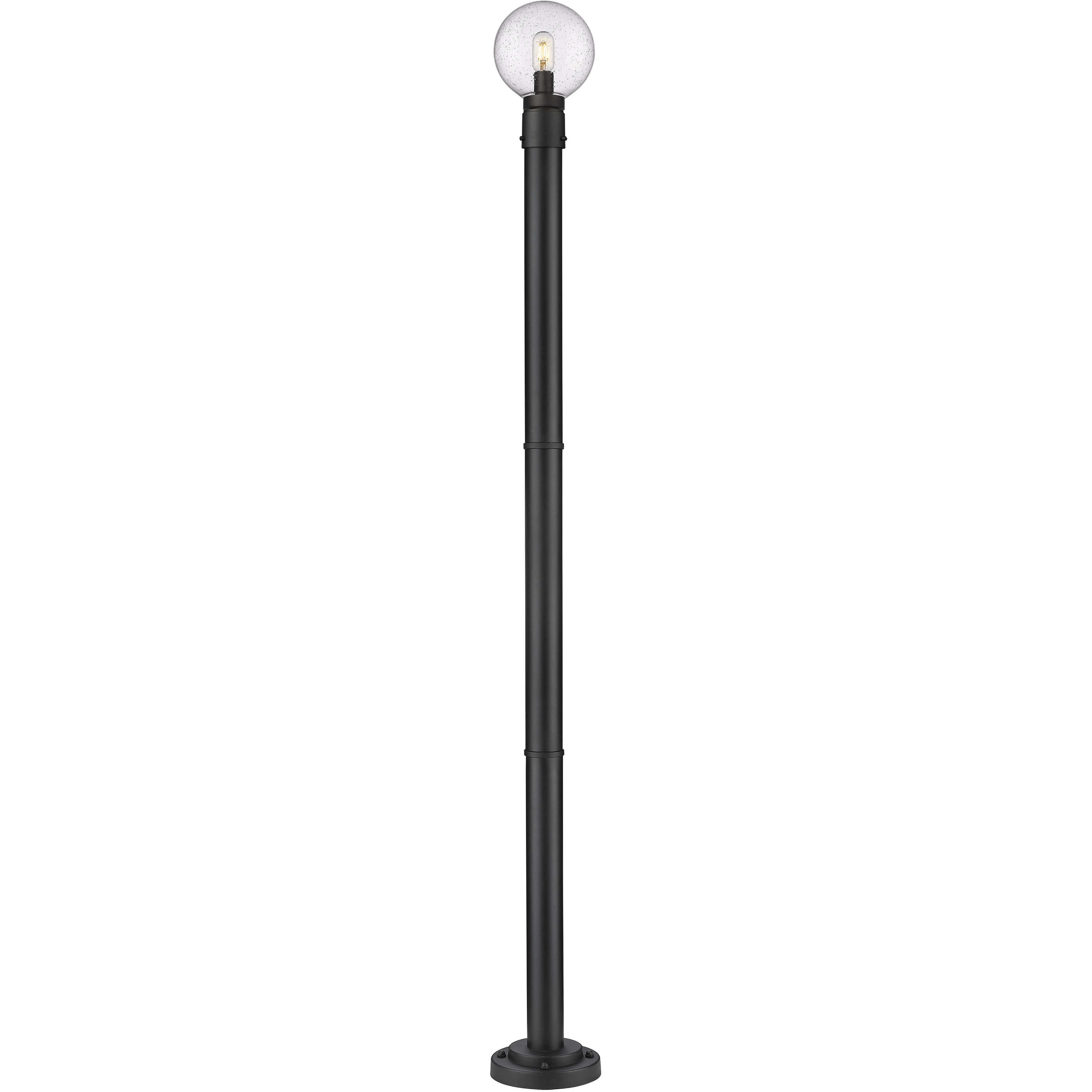Laurent 1 Light 85.25 inch Black Outdoor Post Mounted Fixture