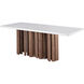 Pier 82 X 36 inch Medium Acacia with Gloss White Dining Table