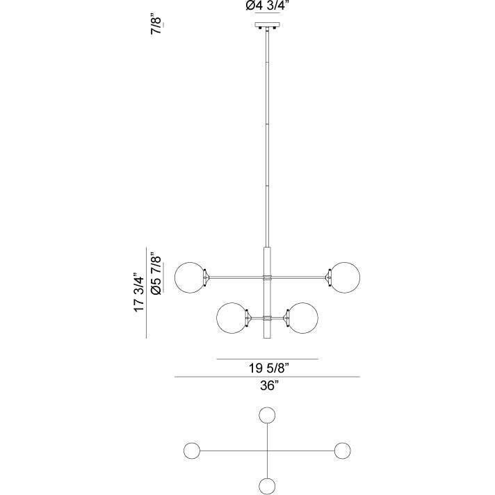 Enchant 4 Light 19.63 inch Aged Gold Brass Pendant Ceiling Light in Aged Gold Brass and Clear