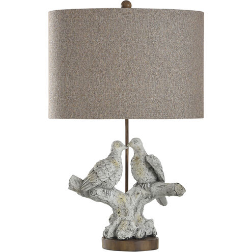 Cameron 31.5 inch 100.00 watt Aged Concrete Gray and White Table Lamp Portable Light