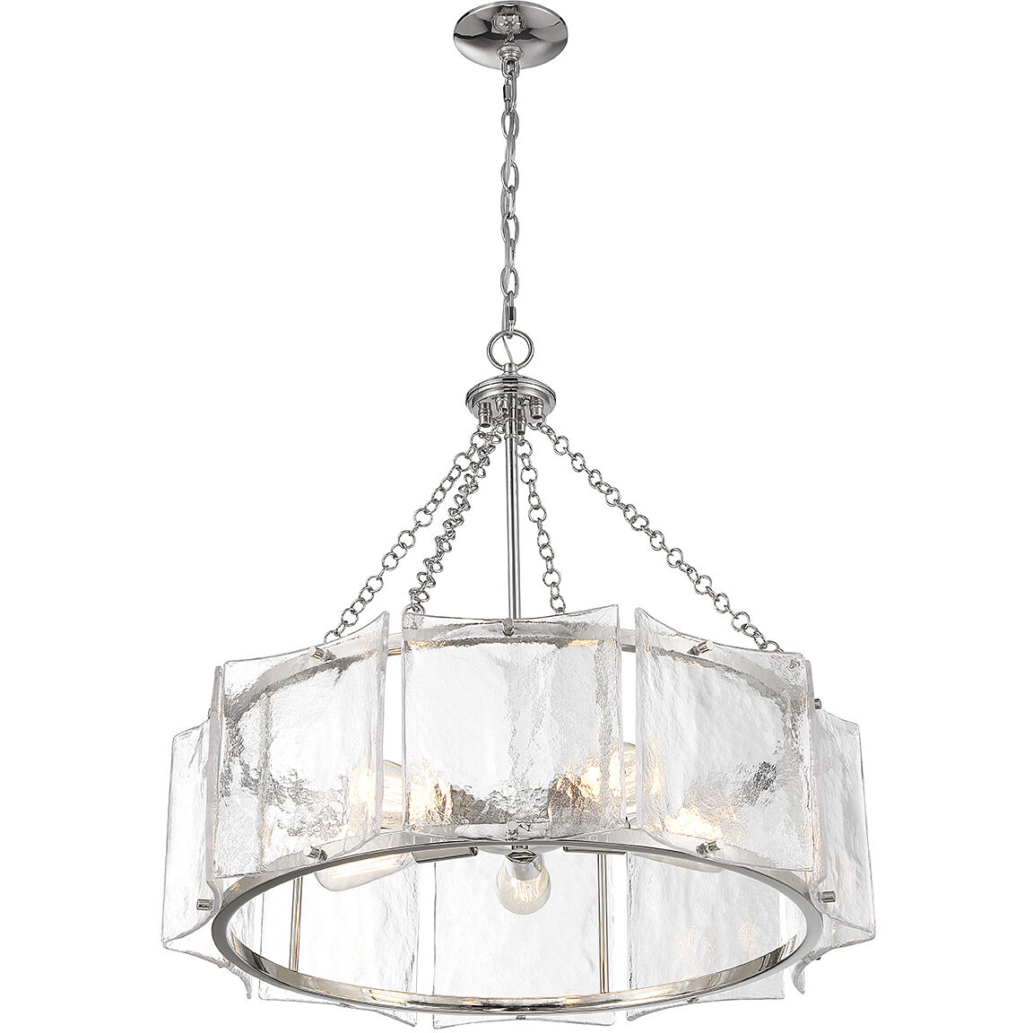 Genry 5 Light 26 inch Polished Nickel Pendant Ceiling Light