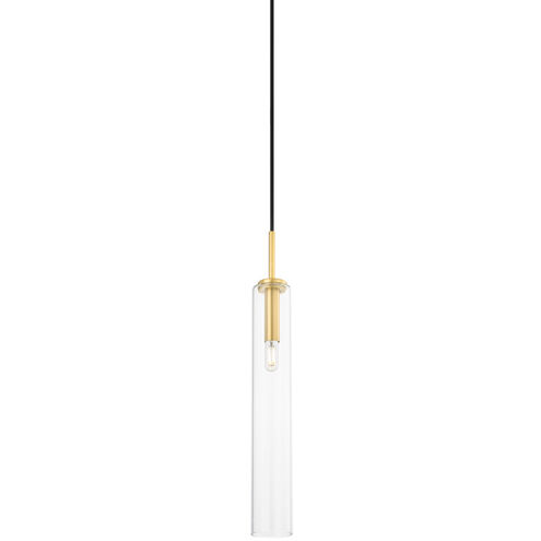 Nyah 1 Light 3 inch Aged Brass Pendant Ceiling Light