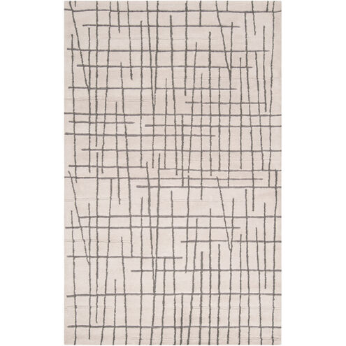 Naya 63 X 39 inch Neutral and Gray Area Rug, Wool