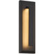 Zurich 15 inch Matte Black Outdoor Wall Sconce in 3.5" D x 4.5" W x 15" H, EVOLV