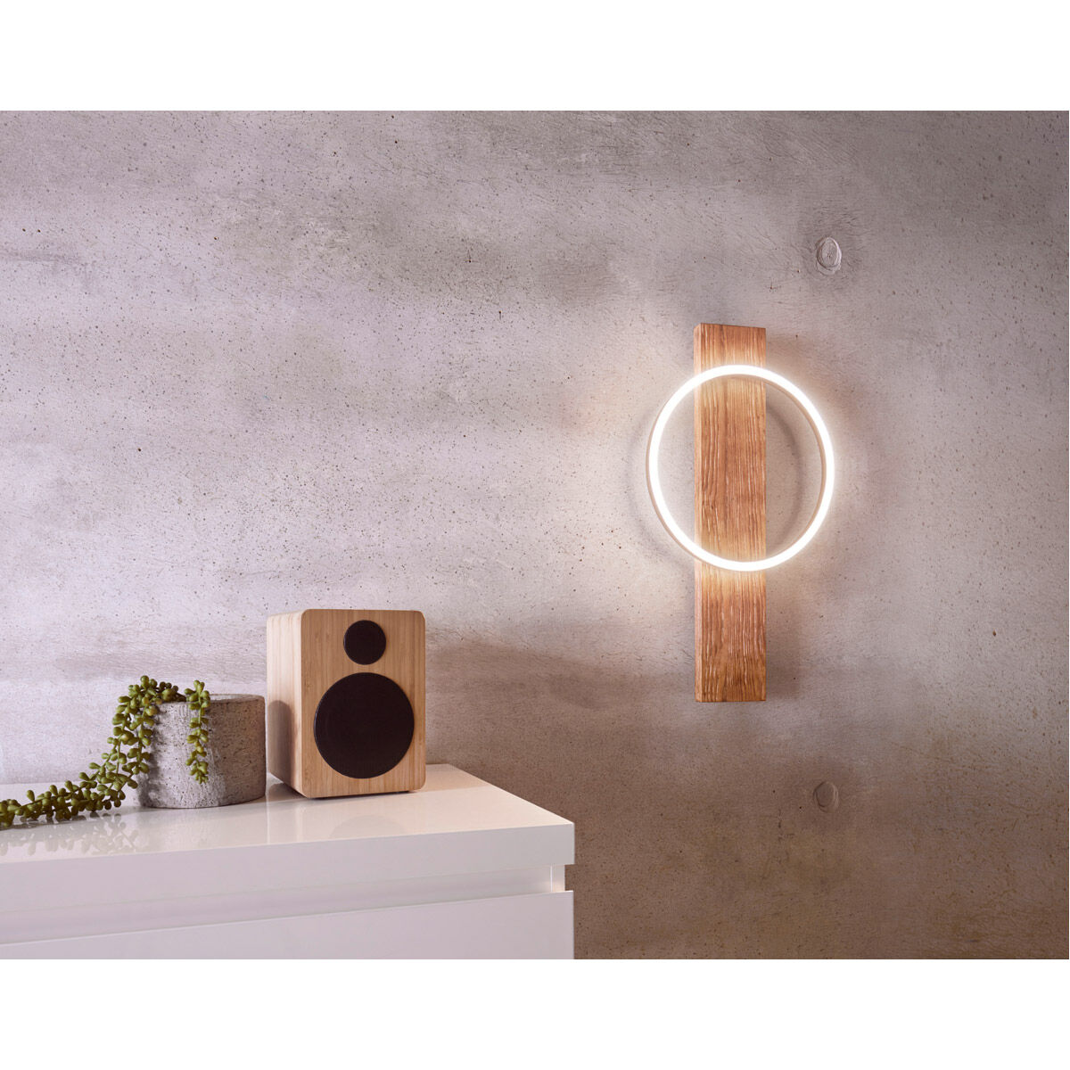 Boyal LED 5 inch Brushed Pine Wood Wall Sconce Wall Light