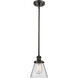Ballston Small Cone LED 6 inch Oil Rubbed Bronze Pendant Ceiling Light in Clear Glass, Ballston