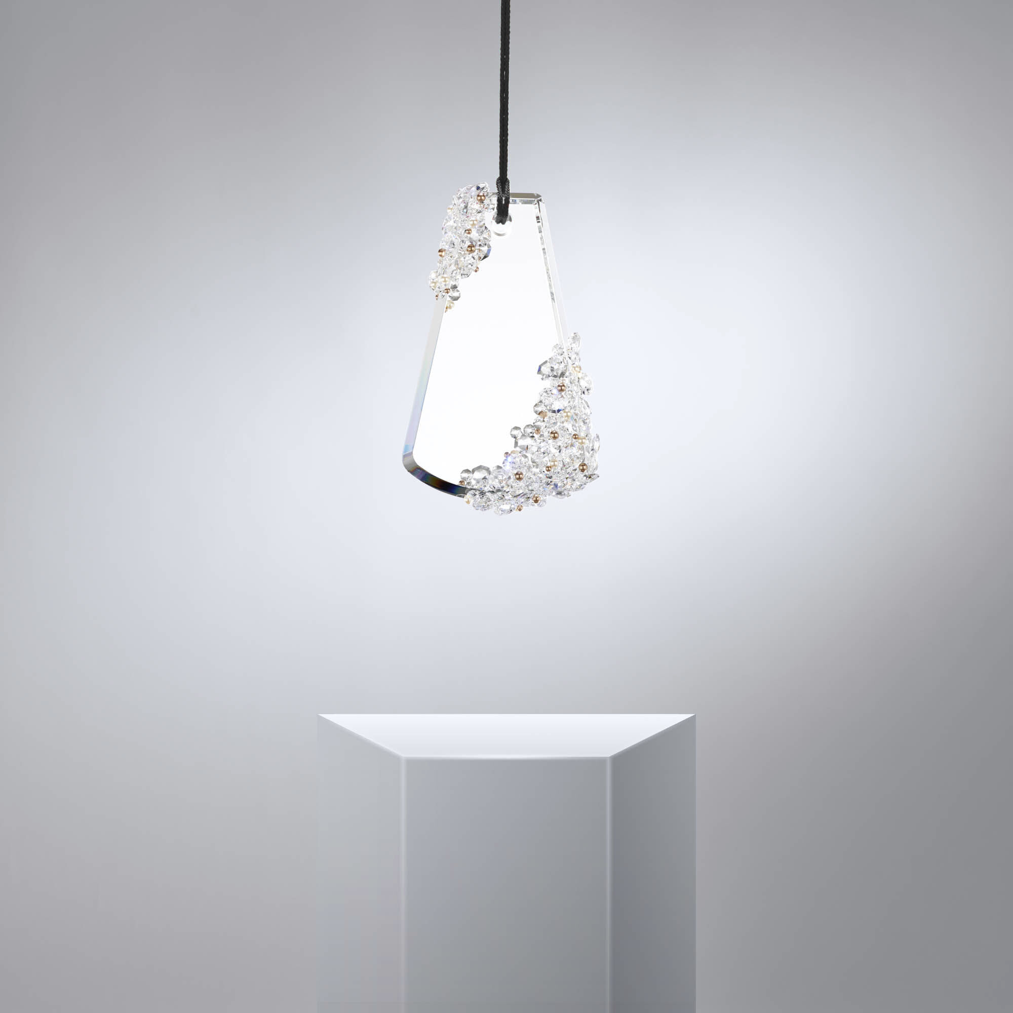 Forever Flora LED 4.25 inch Polished Chrome Pendant Ceiling Light in Black Rope, Black Rope