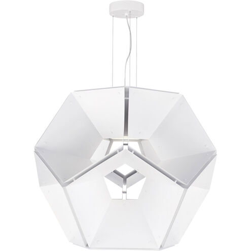 Hex LED 36 inch Black/Black Pendant Ceiling Light in LED 90 CRI 3000K, Integrated LED