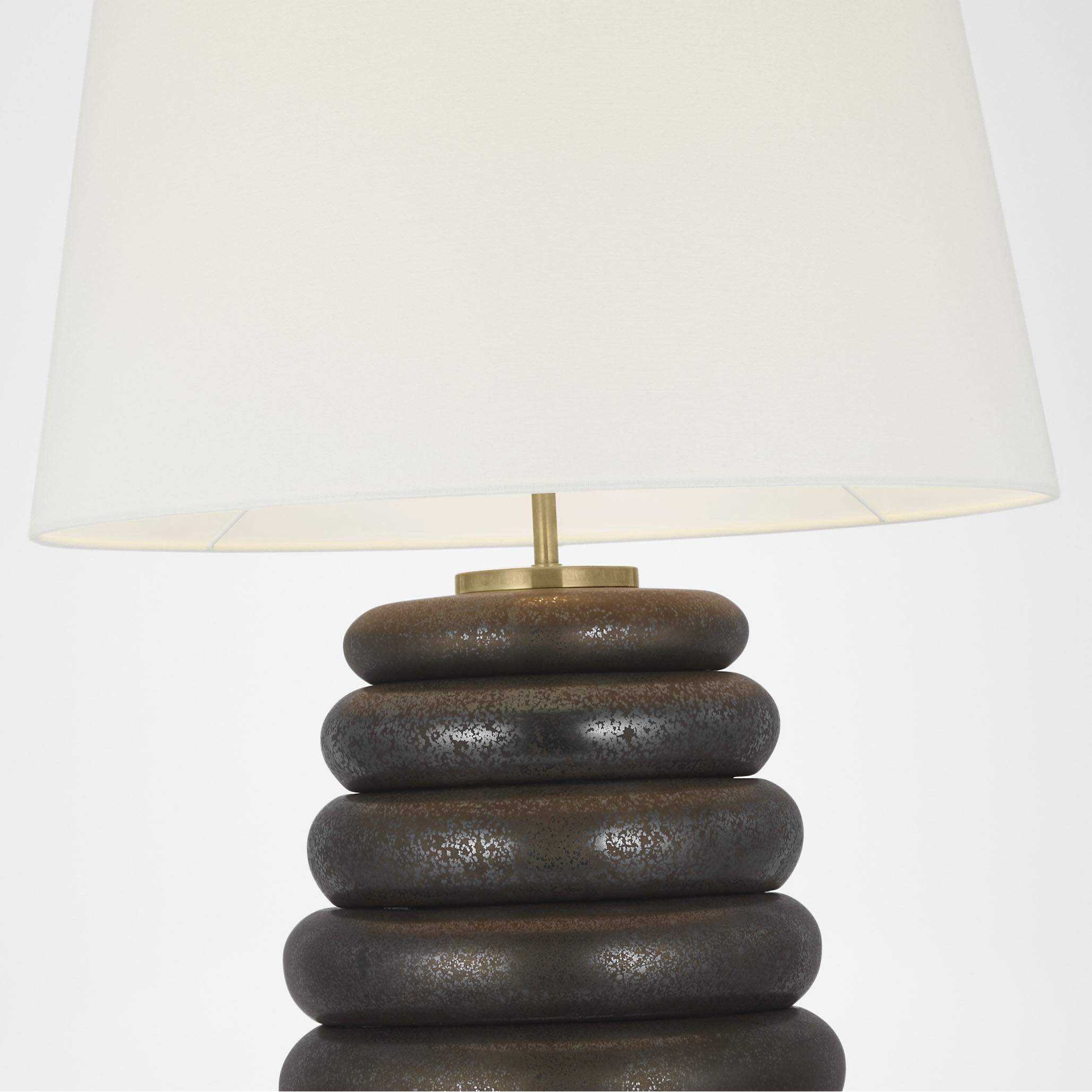 Kelly Wearstler Phoebe 35.5 inch 15.00 watt Crystal Bronze Stacked Table Lamp Portable Light, Extra Large