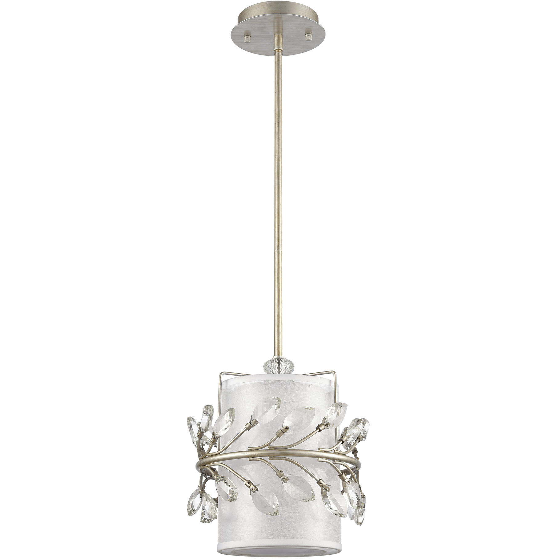 Asbury 1 Light 9 inch Aged Silver with Clear Mini Pendant Ceiling Light